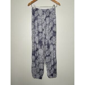 Lotus and Luna Mandala Harem Pant Boho Yoga Elastic Waist Jogger Size S/M